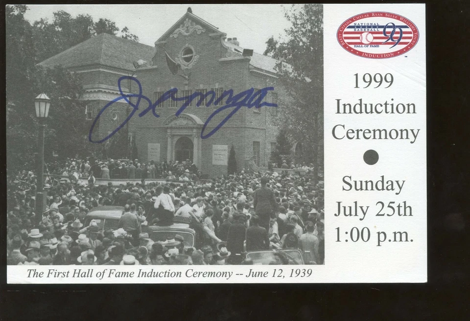 1999 BB Hall of Fame Induction Day 4 X 6 Postcard Autographed Joe Morgan - Изображение 1 из 1