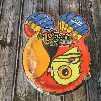 NUEVO SELLADO Fuertes Placas Zoo Pals Colección Selva Guacamayo Margo Foto 1 de 3