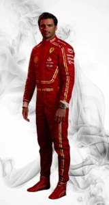 2024 F1 Carlos Sainz Race Suit CIK/FIA Level 2 F1 2024 Go kart Racing Suit - Picture 1 of 3