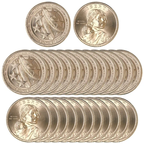 2021 D Native American Sacagawea Dollar BU Roll 25 US Mint Coin Lot Cover