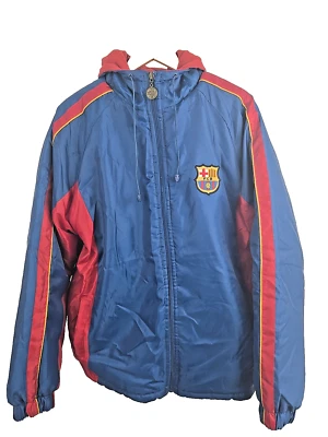 Chaqueta FCB Barcelona XL Cremallera Completa Manga Larga Polar REVERSIBLE AURI SOCCER Foto 1 de 4