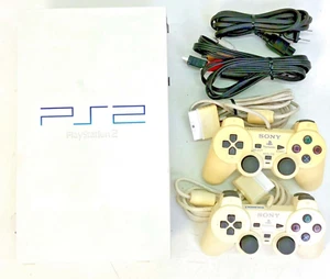 Sony PS2 SCPH-55000GT Weiß Spielekonsole NTSC-J Getestet mit 2 Controllern Japan - Bild 1 von 7