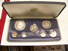 Vintage Jamaica Proof Set - Display Case - Franklin Mint 7 Coin Set - No Coa