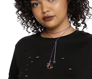 Disney The Little Mermaid Ariel Skinny Bow Silhouette Wrap Choker - Picture 1 of 6