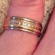 Vintage Artcarved Rings In Wedding Anniversary Bands Without Vintage Art Carved Fl Wedding Band Ring 14k Yellow White 5 6 Gr Size 25