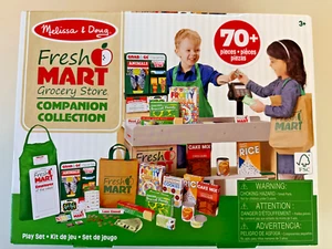 Melissa und Doug Fresh Mart Lebensmittelgeschäft Spiel Essen Begleiter Set 70 Teile Neu - Bild 1 von 8