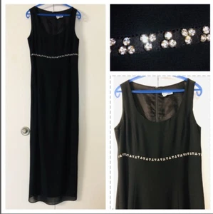 After Dark Evening Gown Dress Size 8 Gorgeous Rhinestones Waist Line Maxi Prom - Picture 1 of 11
