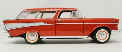 ROAD TOUGH 1957 Chevrolet Nomad Red 1:18 Die Cast Opening Doors Hood 92088 - Image 1 of 4