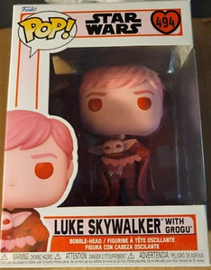 Funko Pop! TV The Mandalorian - Luke Skywalker with Grogu Vinyl Figure PINK!! - Picture 1 of 4
