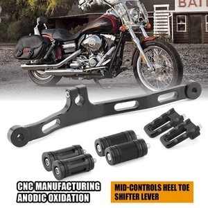 Heel Toe Shift Lever Shifter Peg For Harley Dyna Wide Super Glide w/ Mid-Control - Picture 1 of 15