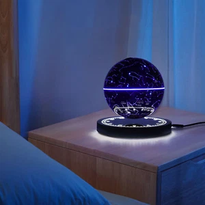 Globo LED Levitación Magnética Globo Flotante Luz Mapa del Mundo Lámpara Giratoria de Noche - Imagen 1 de 16