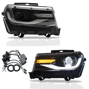 Customized LED Headlights with DRL Sequential Turn Signal for 2014 2015 Camaro - Picture 1 of 12