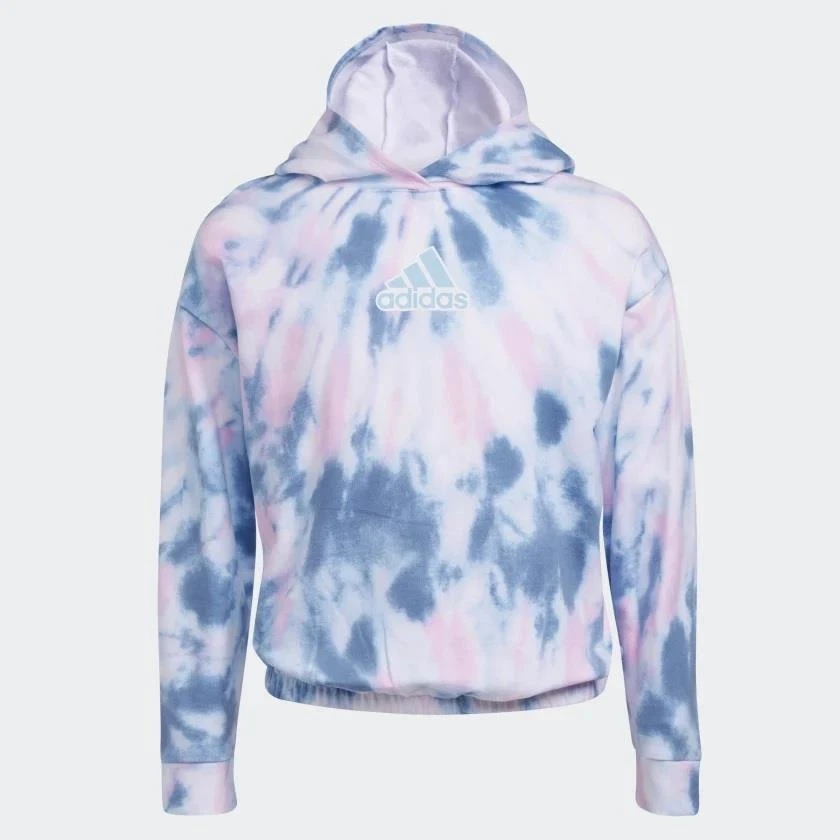 Pullover con capucha de felpa francesa Adidas FT AOP para niñas talla XL (16) tie dye nuevo con etiquetas Foto 1 de 1