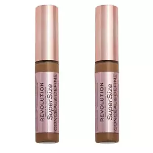 Pack of 2 Makeup Revolution Beauty Conceal & Define Supersize Concealer, C13.5 - Picture 1 of 5