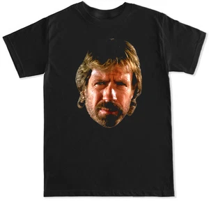 CAMISETA CHUCK FACE NORRIS MEME PELÍCULA DE ACCIÓN CLÁSICA LEYENDA DE CULTO HUMOR DIVERTIDO - Imagen 1 de 1