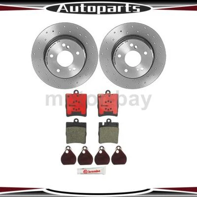 Pastillas de freno y rotores traseros para Mercedes-Benz C230 2003 2005 2004 2006 2007 Foto 1 de 4