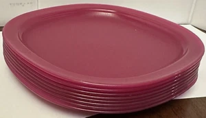 Tupperware Impressions Piatti da Dessert 8" Quadrati Viola Set di 8 Nuovi - Foto 1 di 2