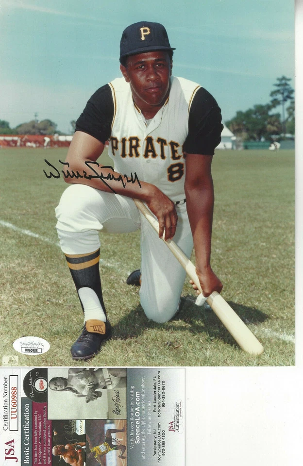 Pittsburgh Pirates Willie Stargell autographed 8x10 on deck photo JSA Cert - Image 1 of 1