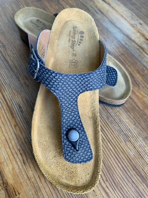 Spring Step Cork Leather Flip Flop Comfort Sandals Womens 39 US 8.5 - Image 1 of 4