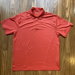 Nike Golf Polo Shirt Mens XL Solid Pink Swoosh Logo Short Sleeve Performance - Picture 1 of 7