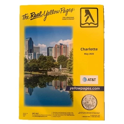 Yellow Pages Phone Book Telephone Directory Charlotte NC 2025 - Image 1 of 4