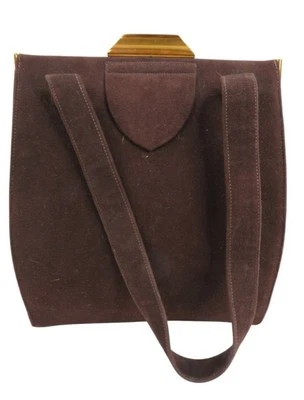 Bolso de Mano Theodor California Vintage (7 X9 X1) Terciopelo Marrón Foto 1 de 4