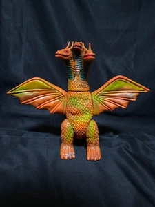 Bullmark King Ghidorah Vintage Sofubi Figura in Vinile Morbido Giappone - Foto 1 di 6