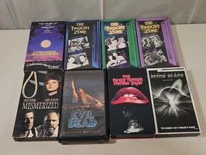 Vintage Horror VHS Lot of 8. Evil Dead- Rocky Horror Picture Show- Arachnophobia - Picture 1 of 10