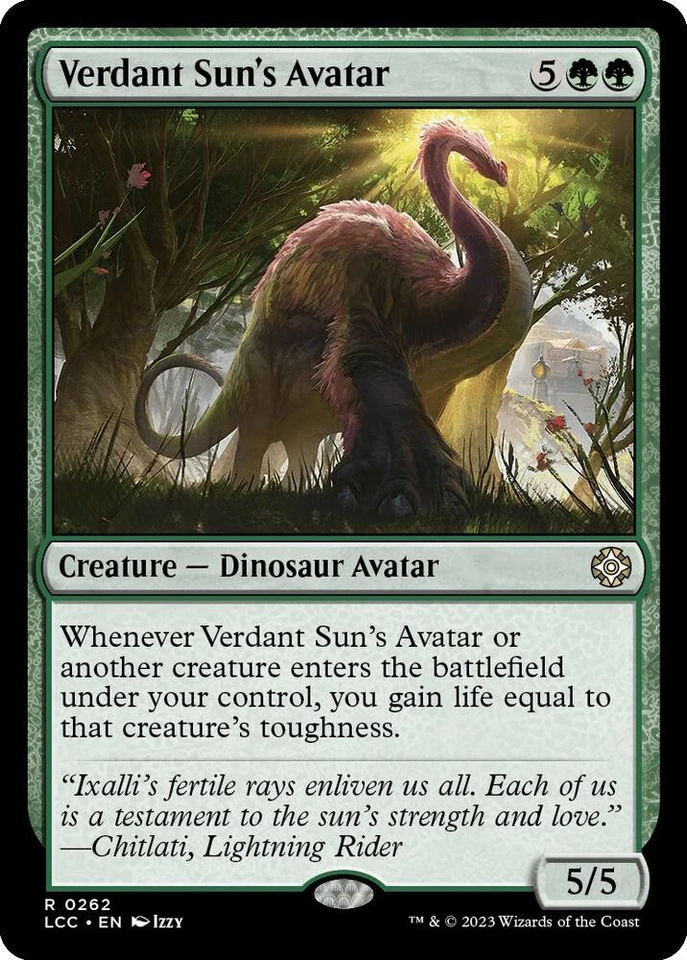 Verdant Sun's Avatar R Commander: The Lost Caverns of Ixalan Creature 262 - Image 1 of 1