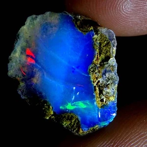 26.60 Cts.100% Natural Welo Fire Ethiopian Opal Rough Cab Gemstone Ring Necklace - Picture 1 of 4