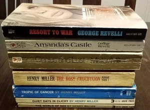 Vintage Lot of 6 Henry Miller & 2 George Revelli Paperback Books From 1965-1977 - Picture 1 of 11