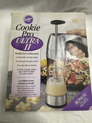 WILTON Cookie Pro ULTRA II Cookie Press Juego Completo 16 Plus Discos de Bonificación 3 Foto 1 de 4