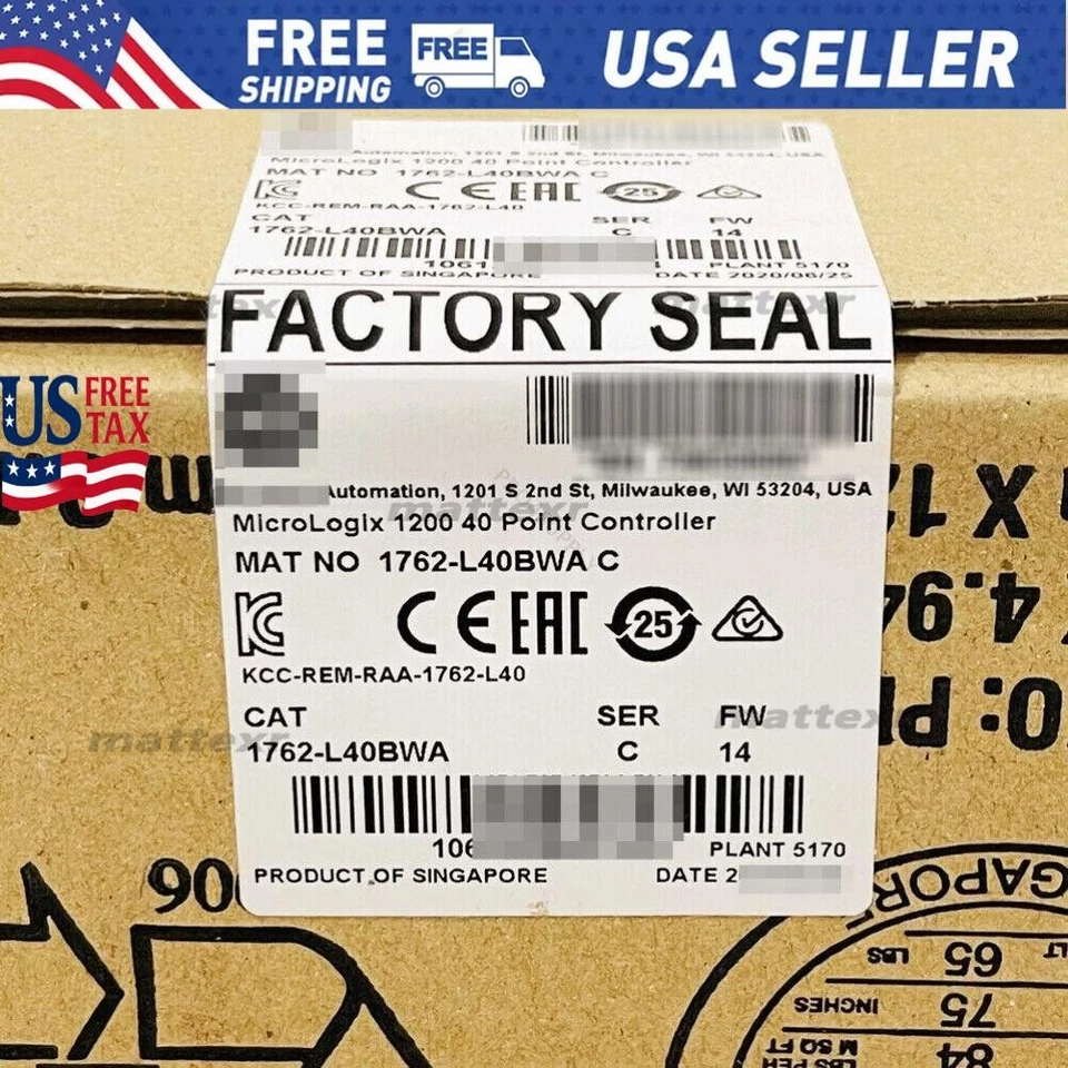 New 1762-L40BWA MicroLogix 1200 40 Point Controller 1762-L40BWA 1pcs US Free Tax - Image 1 of 1