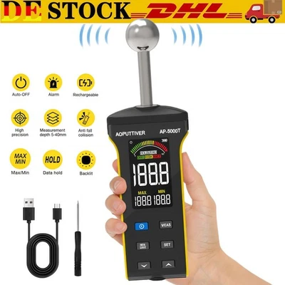 Feuchtigkeitsmessgerät 20-40mm Feuchtemesser für alle Baumaterialien Holz Wand - Bild 1 von 4