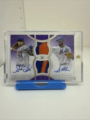 2018- Dual Autographed Relic Collection Noah Syndergaard, Amed Rosario - Image 1 of 3