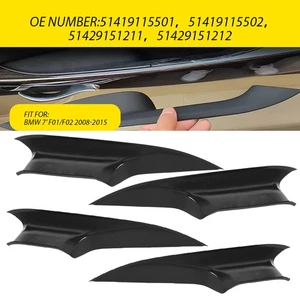 4X Cubierta de tracción del panel de moldura de manija de puerta interior derecha izquierda para BMW 7' F01/F02 2008-2015 - Imagen 1 de 13