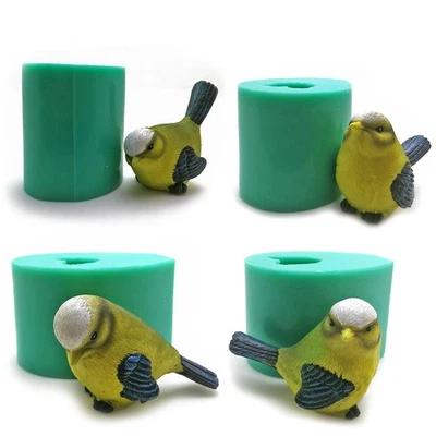 Molde de silicone pardal pássaro 3D - Faça você mesmo moldes feitos à mão para fazer velas de sabão ferramentas de cozimento - Imagem 1 de 4