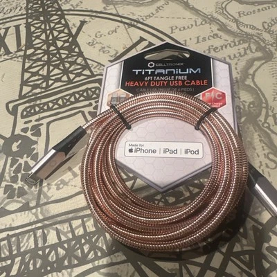 Titanium 6ft tangle free celltronix heavy duty  Micro-USB Purple (232) - Image 1 of 3