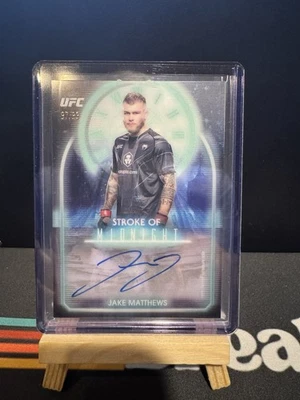 Jake Matthews 2025 Topps Midnight UFC - Stroke of Midnight Auto Twilight /99 SP  - Image 1 of 3