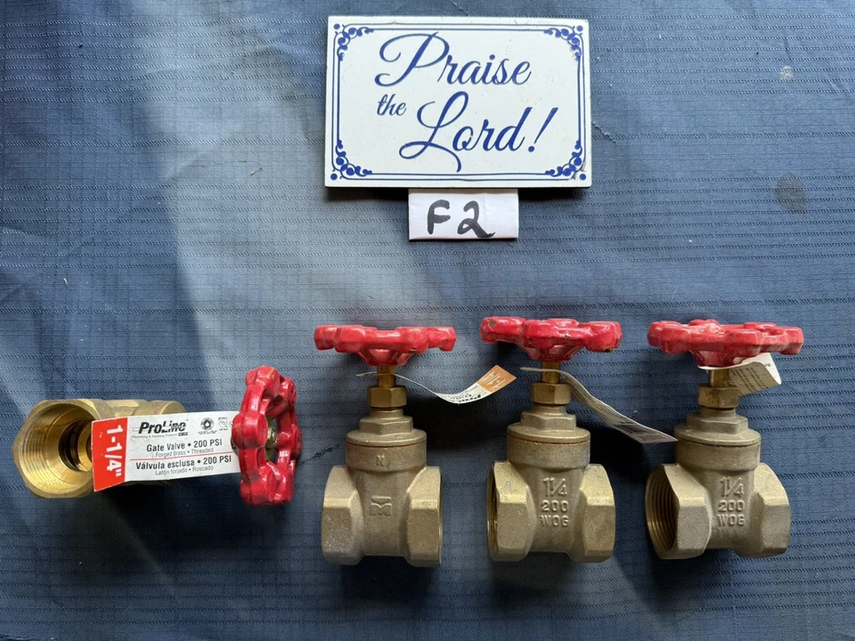 4- Mueller  1-1/4" Brass Gate Valve 100-406NL, Threaded, 200 PSI - Image 1 of 1