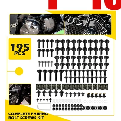 Juego de 1-10 pernos completos carrocería tornillos carenado para sujetadores Kawasaki Ninja Foto 1 de 4