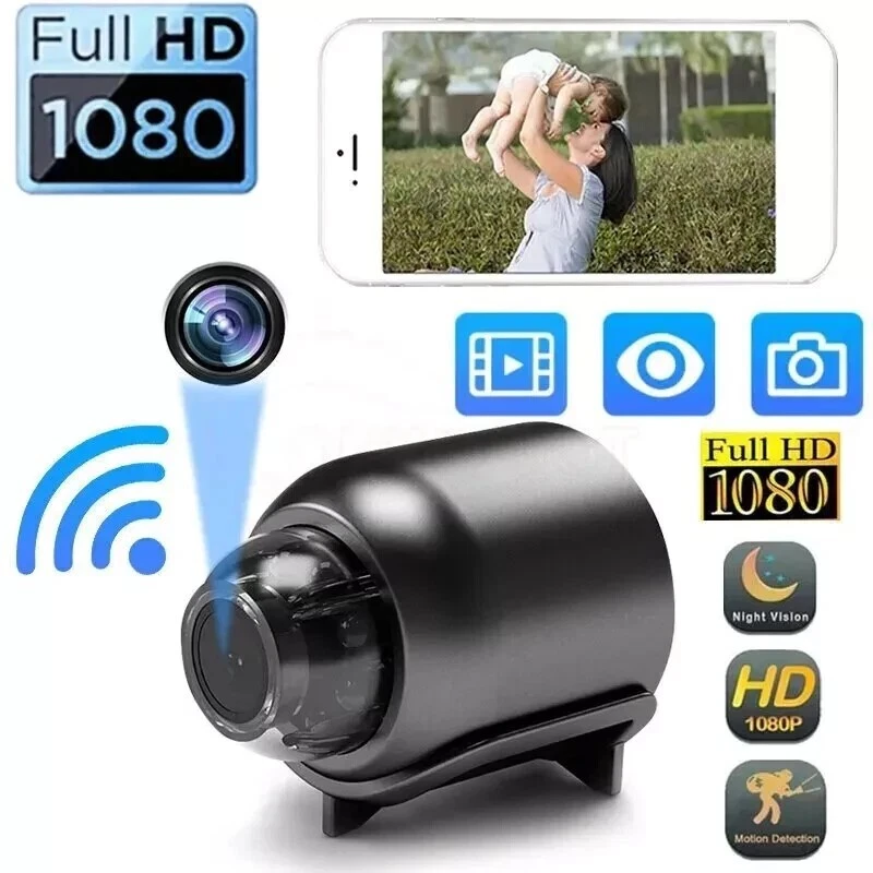 Mini Wifi Camera HD 1080P Home Security Camcorder + Night Vision Micro Smart Cam - Image 1 of 4