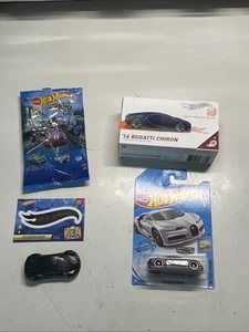 Hot Wheels Bugatti Chiron Lot of 3 Zamac Mystery Models id Blue Black Walmart - Picture 1 of 12