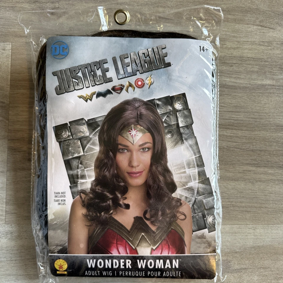 Peluca Mujer Maravilla Liga de la Justicia para adultos Foto 1 de 4