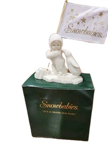 Dept 56 Snowbabies "It's A Grand Old Flag" CANADA #68822 Retired 1996 RARE w/box - Picture 1 of 9
