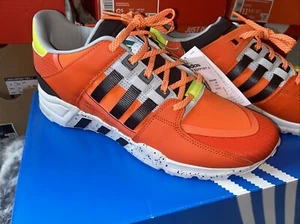 Supporto attrezzatura Adidas 93 Regno Unito taglia 10 arancione nero al dettaglio £150 autentico - Foto 1 di 13