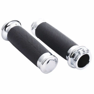 Empuñaduras de manillar de 1"" 25 mm empuñaduras de motocicleta para Harley Honda Yamaha Kawasaki Foto 1 de 4