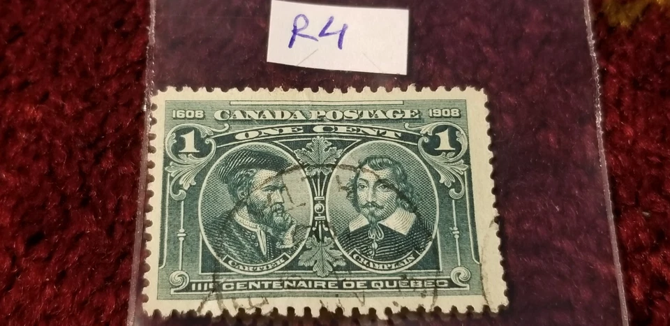 Canada 1908 King Edward VII Quebec Tercentenary One Cent Stamp Iddt4. Foto 1 de 1