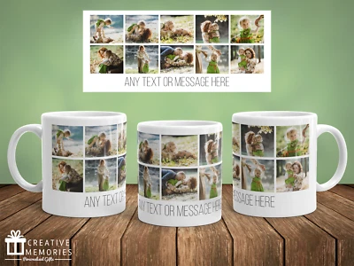 CREATIVE MEMORIES UK Personalised Mug - Photo Mug - Coffee Tea Cup - Minimal design - Christmas Gift