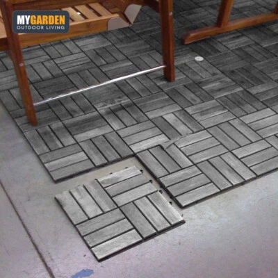 MYGARDEN Piastrelle Pavimento Decking Composite Incastro Giardino Patio X10 Easy Click 30 x 30 cm